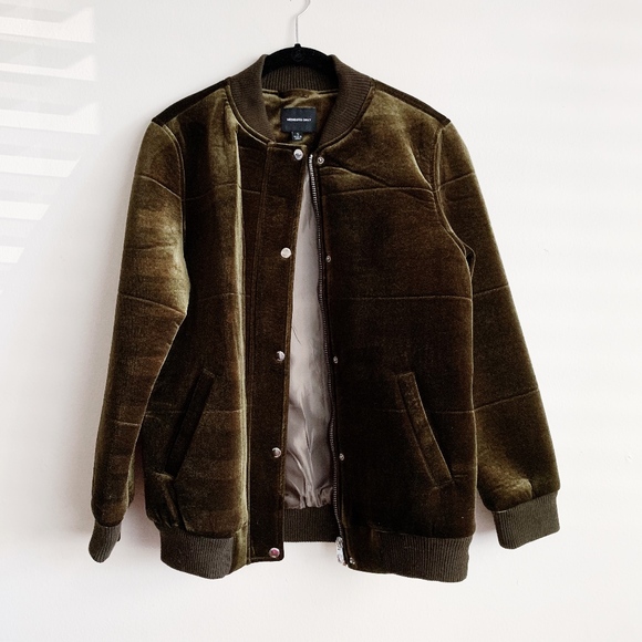 Members Only Jackets & Blazers - Members Only Green Velvet Bomber